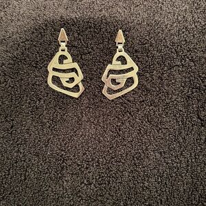 Erika Hult De Corral RIC Modernist Sculptural Sterling Silver Earrings Mexico